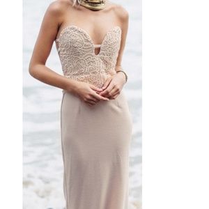 Sabo Skirt Luxe Formal Lace Alaia Dress NWT